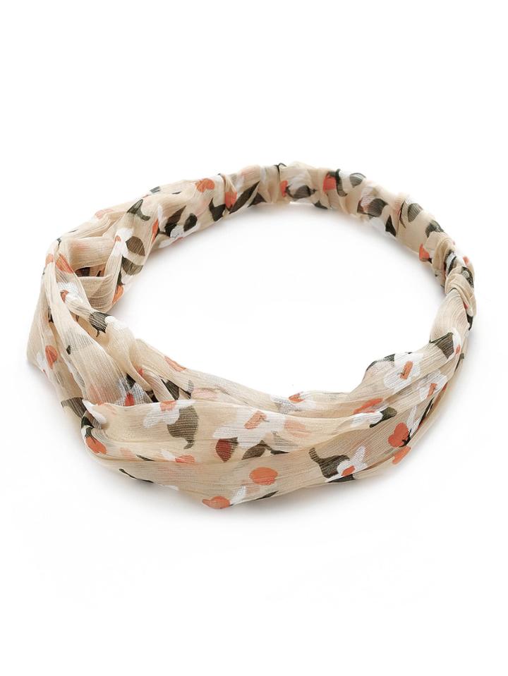 Romwe Calico Print Mesh Headband