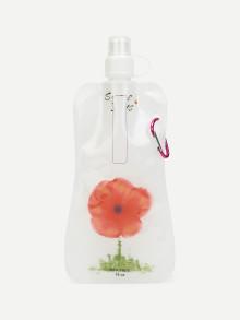 Romwe Flower Print Drink Pouch
