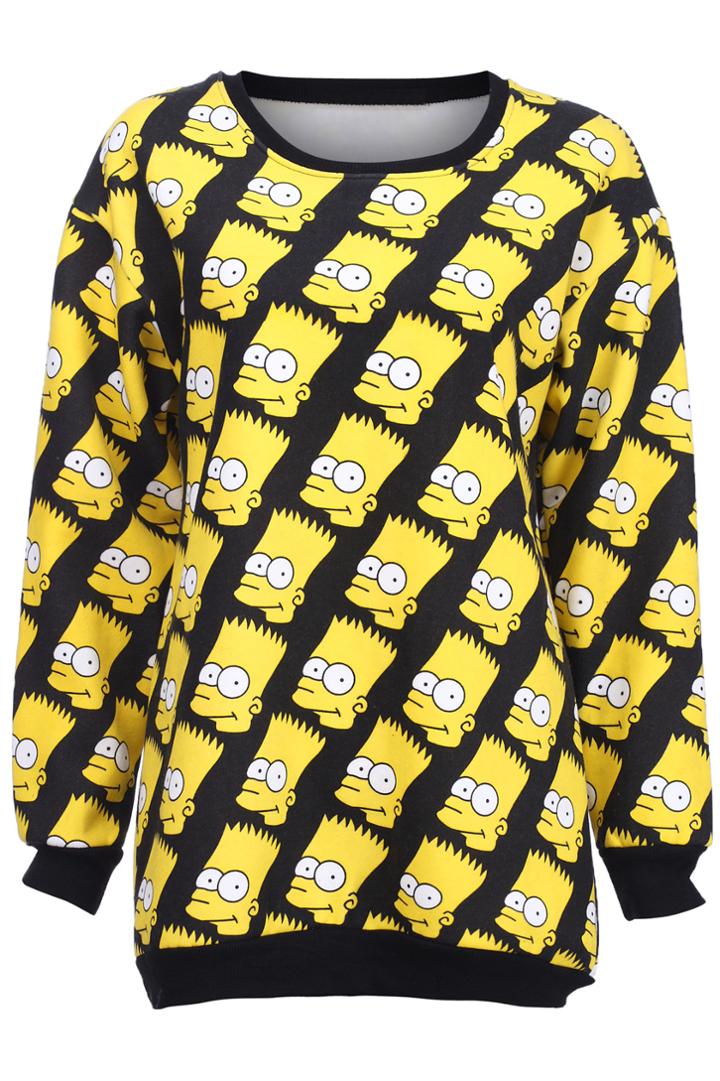 Romwe Bart Simpson Pullover