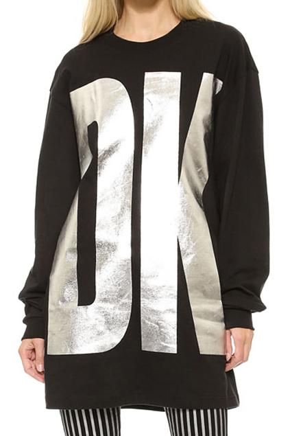Romwe Dk Rhinestoned Loose Black Dress