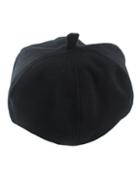Romwe New Fashion Soild Black Wollen Lady Topper Winter Hat
