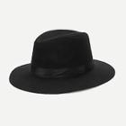 Romwe Men Plain Trilby Hat