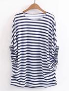 Romwe Elastic Cuff Loose Tee