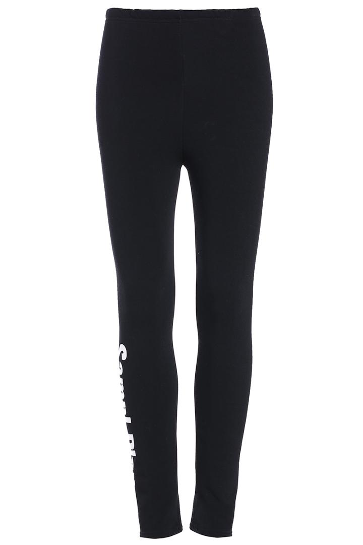 Romwe Letters Print Slim Legging