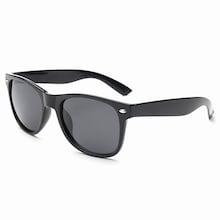 Romwe Men Basic Metal Detail Sunglasses