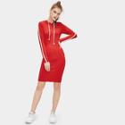 Romwe Striped Panel Drawstring Hoodie Dress