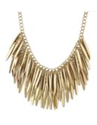 Romwe Punk Haning Spike Collar Necklace