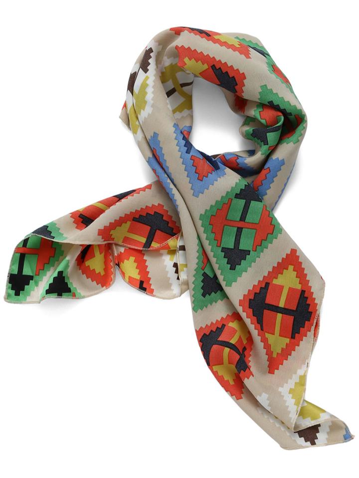Romwe Geometric Print Multicolor Scarf
