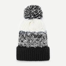 Romwe Men Colorblock Beanie Hat