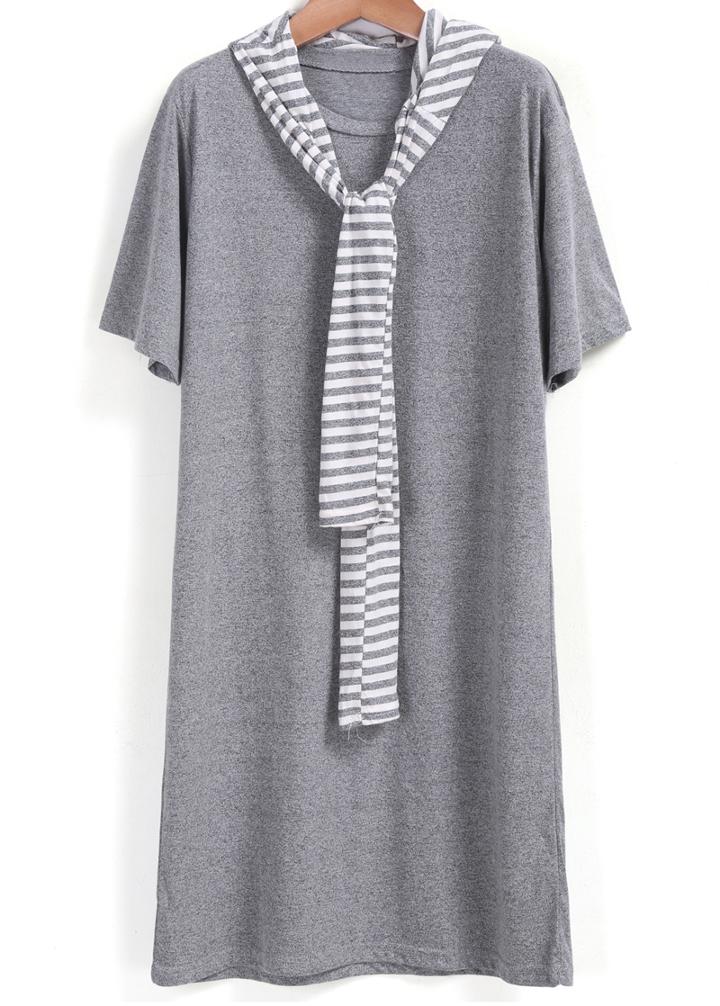 Romwe Shawl Collar Slim Dress