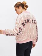 Romwe Letter Embroidered Patch Thicker Jacket