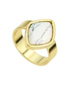 Romwe White Turquoise Ring For Women