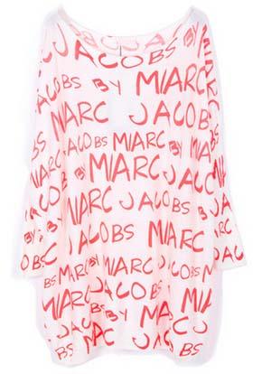 Romwe Letter Scrawl Woman Knit Sweater
