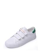 Romwe 3 Straps Velcro Closures Pu Sneakers