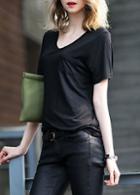 Romwe With Pocket Loose T-shirt