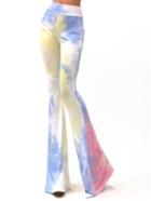 Romwe Bell-bottomed Tie-dye Pant