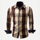 Romwe Men Embroidery Detail Roll-up Sleeve Plaid Shirt