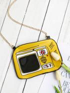 Romwe Comic Print Pu Chain Crossbody Bag