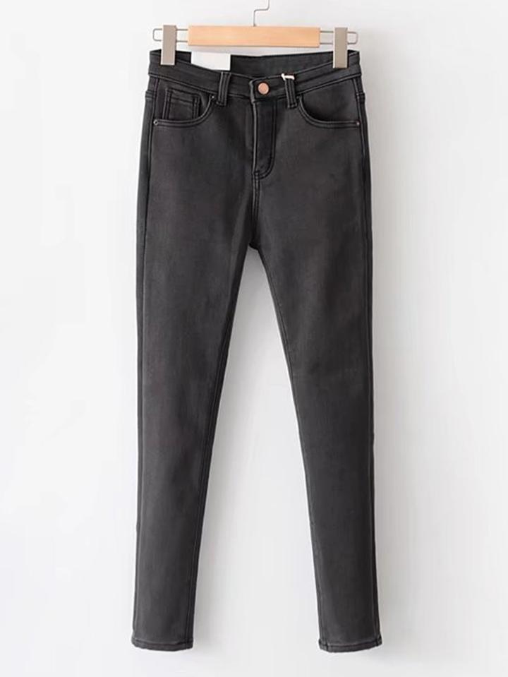 Romwe Mid Rise Skinny Jeans
