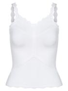 Romwe Spaghetti Strap Slim White Cami Top