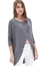 Romwe Batwing Split Loose T-shirt