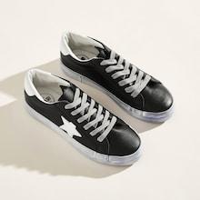 Romwe Star Patch Decor Low Top Sneakers