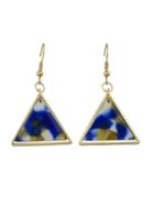 Romwe Blue Acrylic Triangle Drop Earrings Brincos For Women