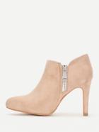 Romwe Pointed Toe Side Zipper Ankle Boots