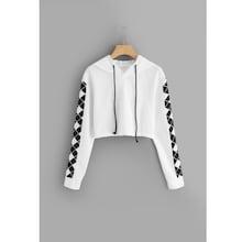 Romwe Plaid Tunic Hoodie