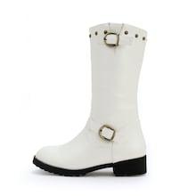 Romwe Buckle Decor Mid Calf Boots