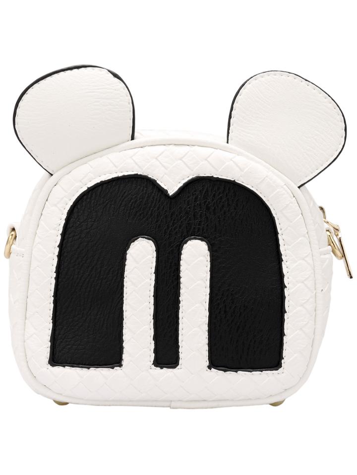 Romwe White Letter Pattern Pu Bag