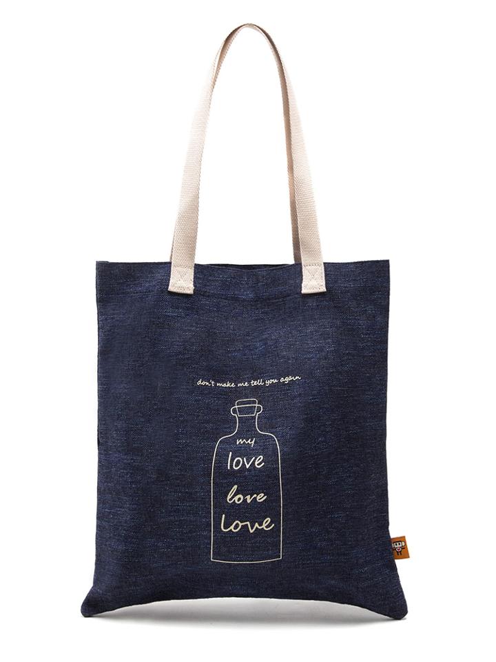 Romwe Bottle And Letter Print Tote Bag