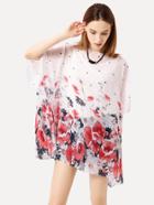 Romwe Floral Print Top