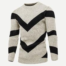 Romwe Guys Geometric Print Jumper