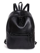 Romwe Zipper Front Backpack With Tassels