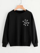 Romwe Planet Print T-shirt