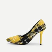 Romwe Tweed Stiletto Heels