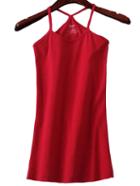Romwe Spaghetti Strap Red Cami Top