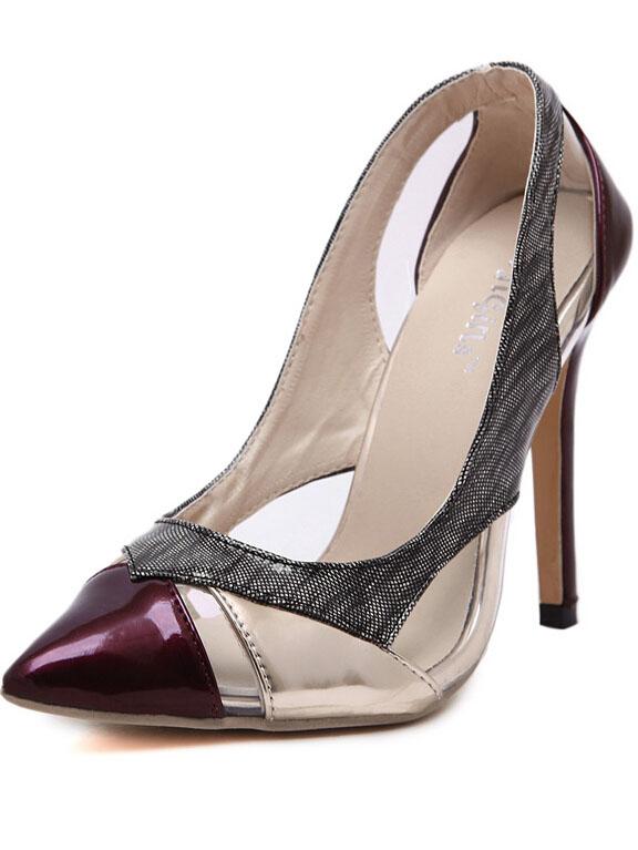 Romwe Black High Heel Hollow Pumps