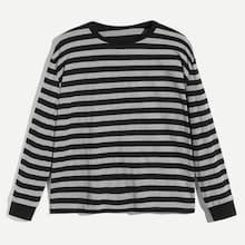 Romwe Men Two Tone Striped T-shirt