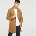 Romwe Men Solid Single Breasted Coat