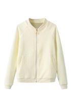 Romwe Simple Sheer White Jacket