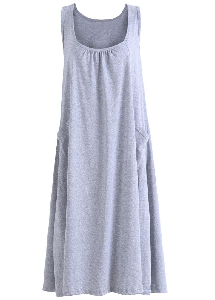 Romwe Scoop Neck With Pocket Shift Dress