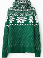 Romwe Turtleneck Polka Dot Print Green Sweater