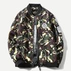 Romwe Guys Letter Patched Camo Jacket
