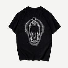 Romwe Guys Animal Mouth Print Tee