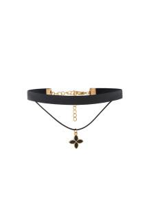 Romwe Clover Design Layered Choker