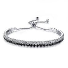 Romwe Two Tone Rhinestone Bracelet