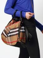 Romwe Khaki Tassel Plaid Oversized Shoulder Bag