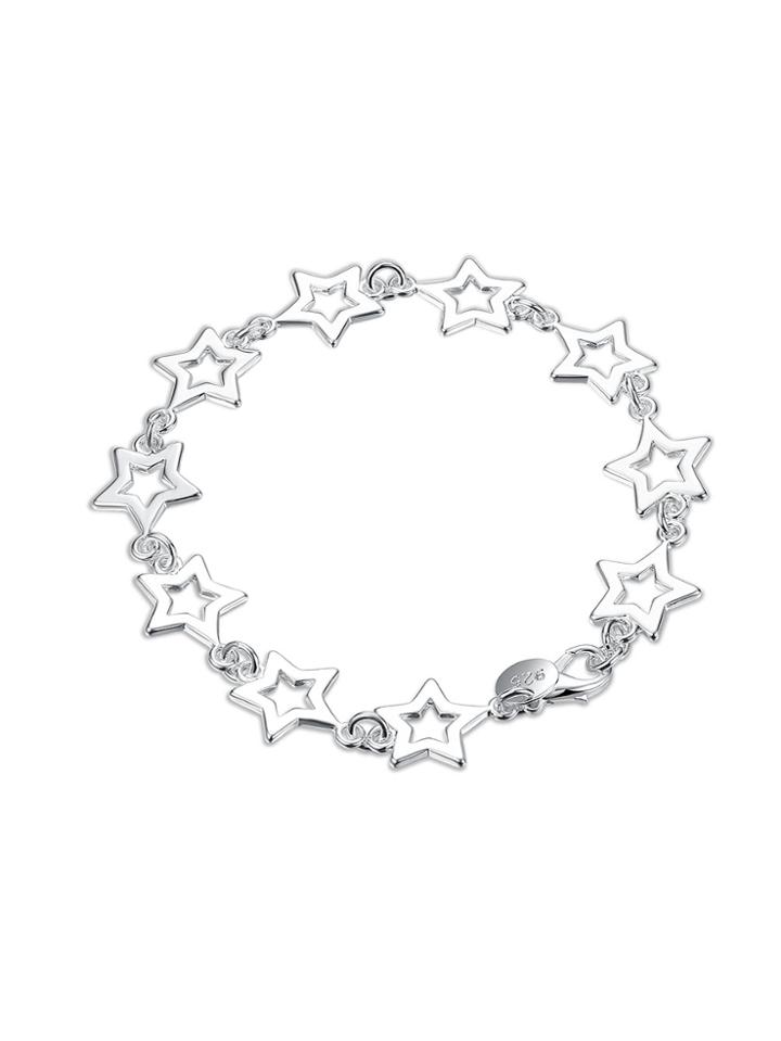 Romwe Hollow Star Design Chain Bracelet